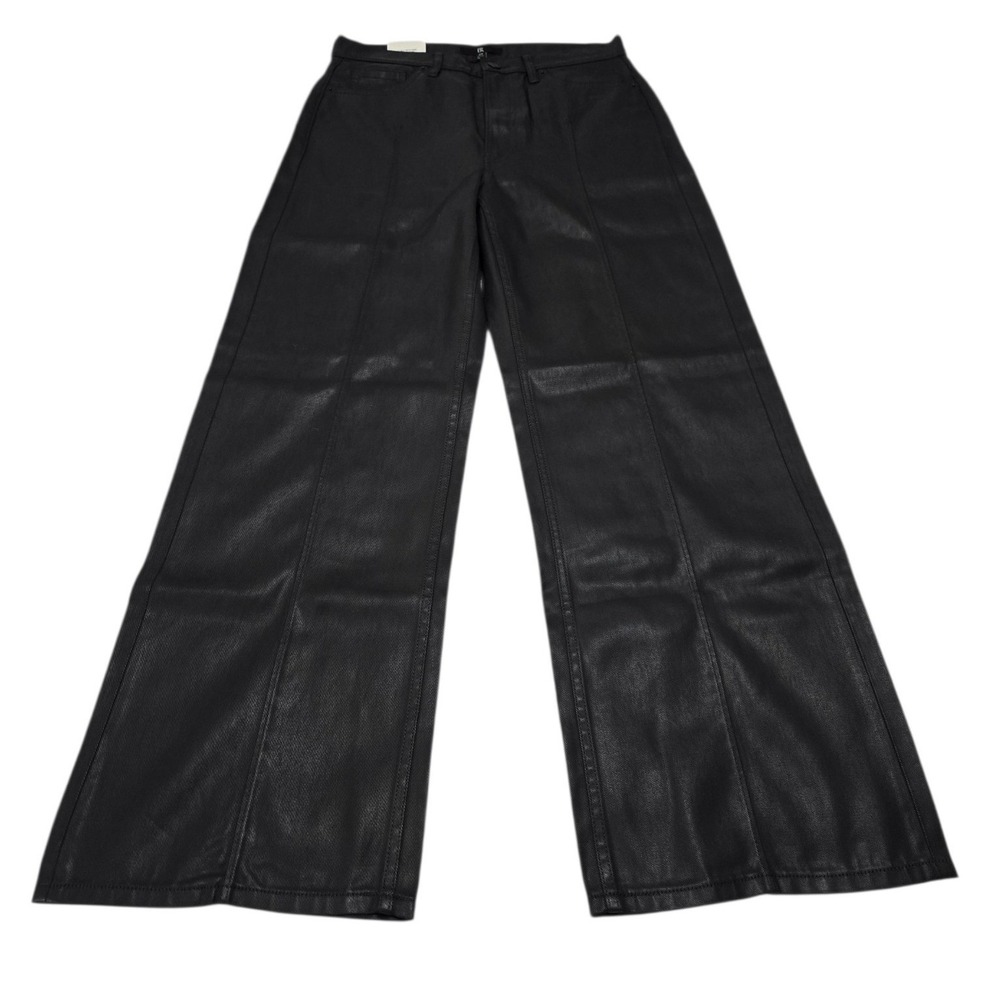 Banana Republic Ultra High Rise Straight Fit Coated Pants Black 29 Petite 5060
